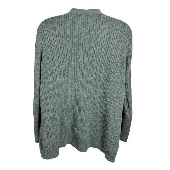 Kim Rogers Petite Long Sleeve Cable Knit Cardigan Sz Small Petite P/S Gray - Picture 4 of 6
